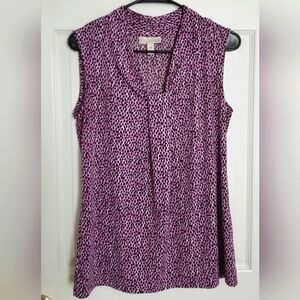 DANA BUCKMAN Sleeveless Pull-over top.  EUC.    Size- Med